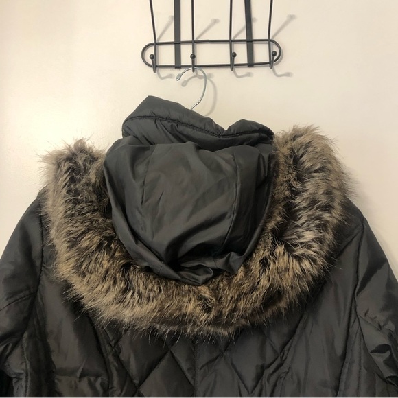 London Fog Hooded Winter Coat Black XL - Picture 8 of 9